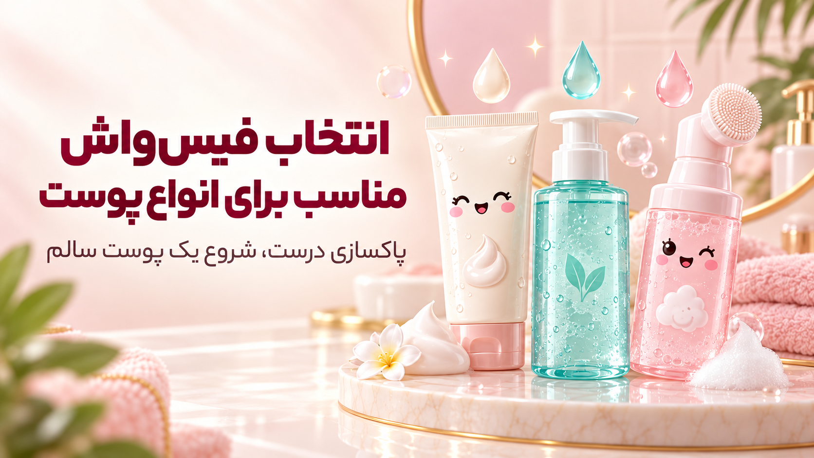 راهنمای انتخاب فیس‌واش مناسب برای انواع پوست